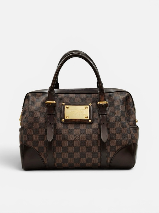 Louis Vuitton Handbags - Louis Vuitton Berkeley Damier Ebene Canvas Satchel Handbag Gold Hardware